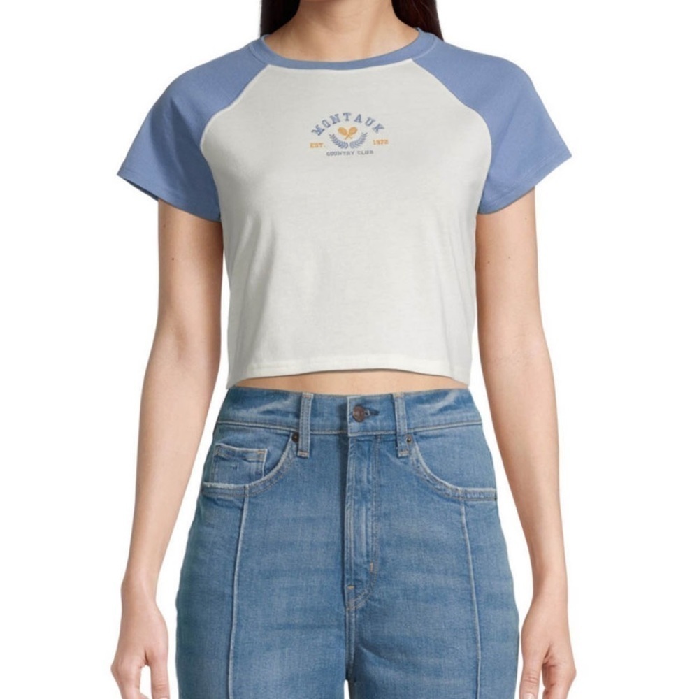 Arizona Women Round Neck Short Sleeve Crop
Top Juniors Size XxL - Picture 2 of 9